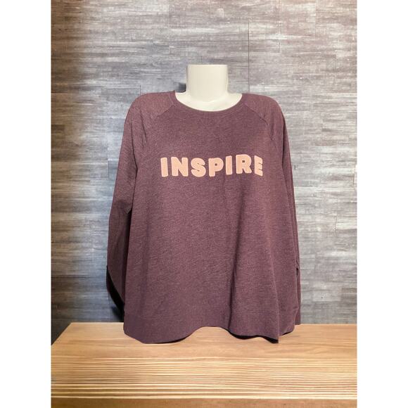 Sonoma Goods For Life Women's Purple/Plum INSPIRE Sweatshirt | Size XL - Picture 1 of 7